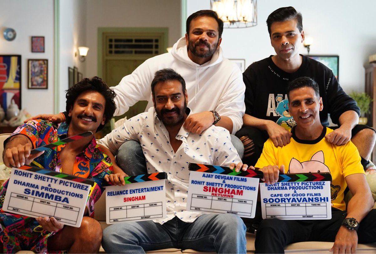 Rohit Shetty, Karan Johar, Ajay Devgan, Ranveer Singh, Akshay Kumar