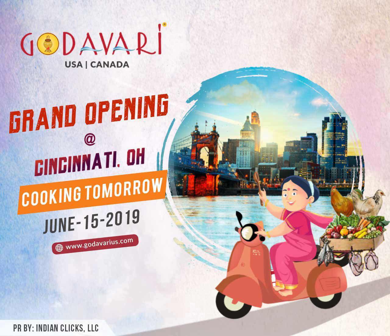 “Godavari Flowing to Cincinnati this Weekend!!”