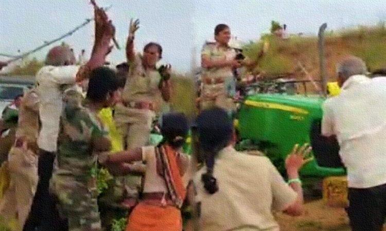 Telangana Woman Forest Officer, Team Attacked  by TRS Workers