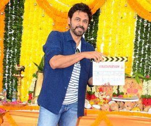 Venkatesh Daggubati Claps for Virataparvam Movie Launch