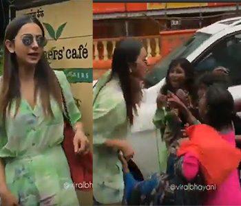 Rakul-Preet-Gets-Mobbed-by-Beggars-in-Mumbai-Viral---Video