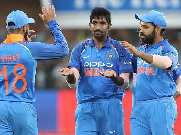 Rohit Sharma, Virat Kohli, and Jasprit Bumrah