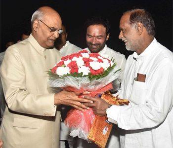 Telangana BJP President Dr K Laxman meets President of India ram nath kovind