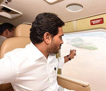 YS Jagan Aerial survey on Polavaram flood affected areas