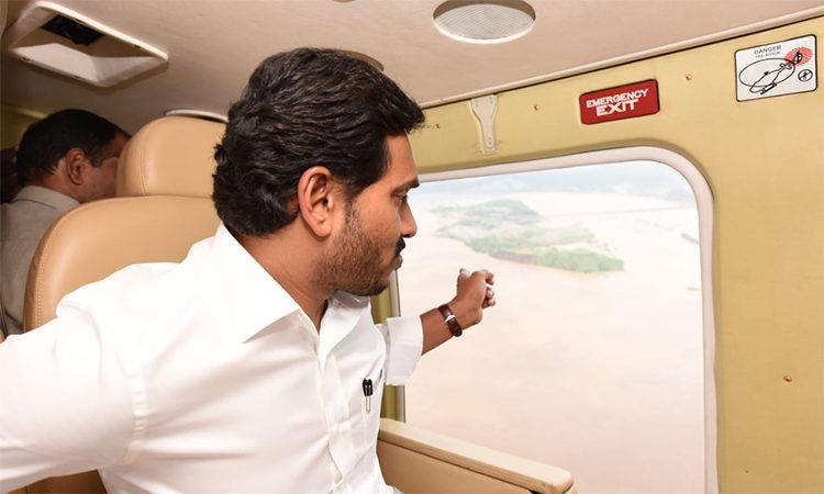YS Jagan Aerial survey on Polavaram flood affected areas 