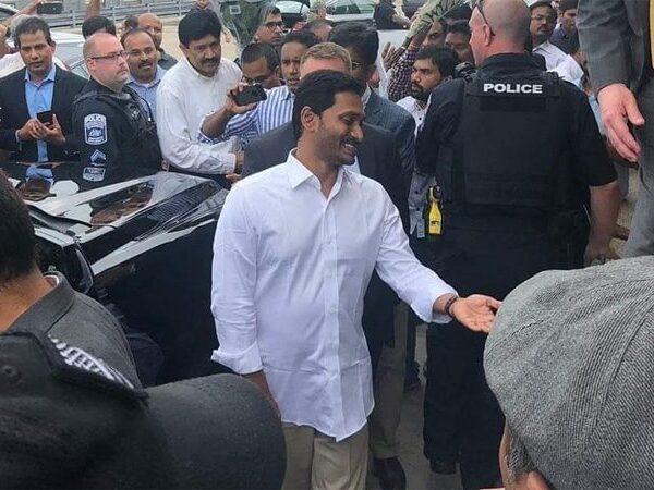 YS Jagan-USA -personal tour- leaving flood areas