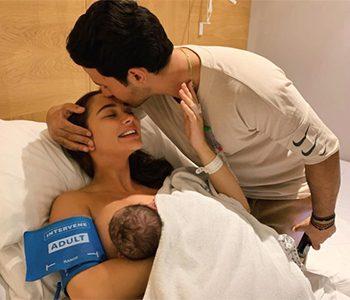 Baby's First Feeding Pic from Amy Jackson