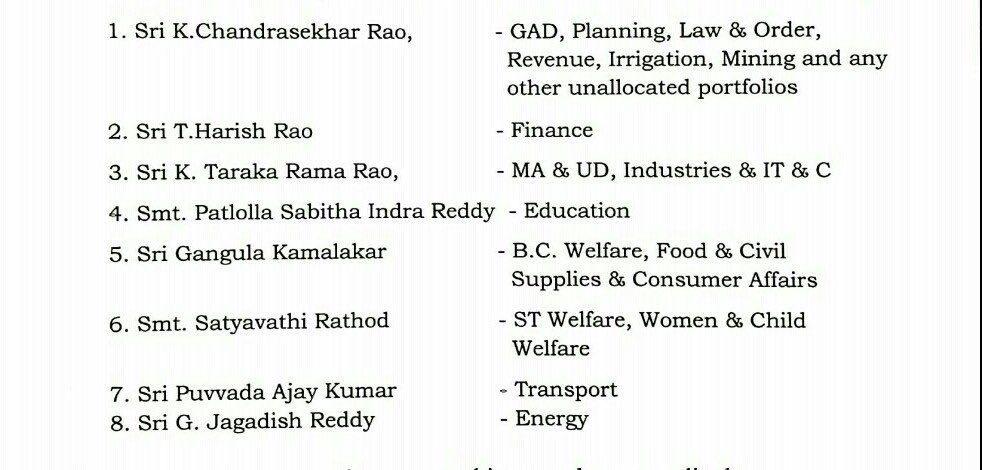 KCR Cabinet
