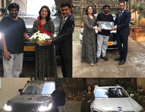 Range Rover for Puri Jagannadh & BMW for Charmee Kaur