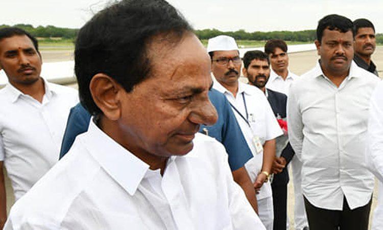 sarpanch dharna against kcr in Huzur Nagar constituency