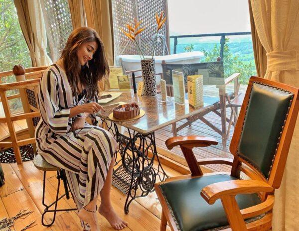 Pic Talk: Pooja Hegde Cutting Her Own Cake