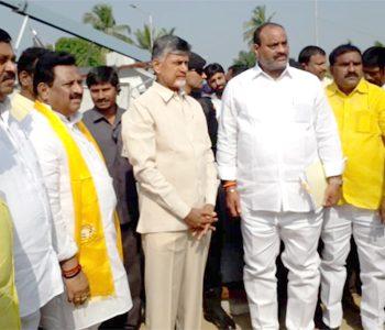 Chandrababu Naidu at demolished Praja Vedika