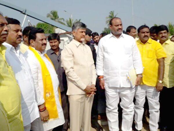 Chandrababu Naidu at demolished Praja Vedika