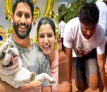 Naga Chaitanya Akkineni fan sagar went to Simhachalam temple on knees