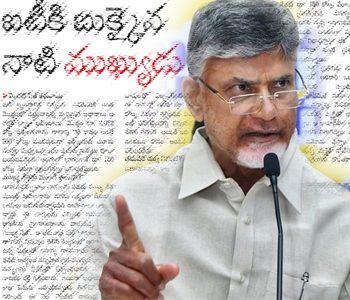Sakshi article on chandrababu naidu