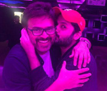 Pawan Kalyan's Bakth Nithiin Kisses Venkatesh Daggubati