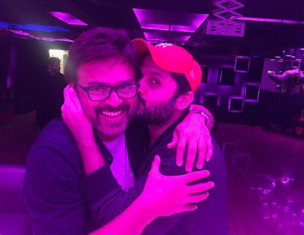 Pawan Kalyan's Bakth Nithiin Kisses Venkatesh Daggubati