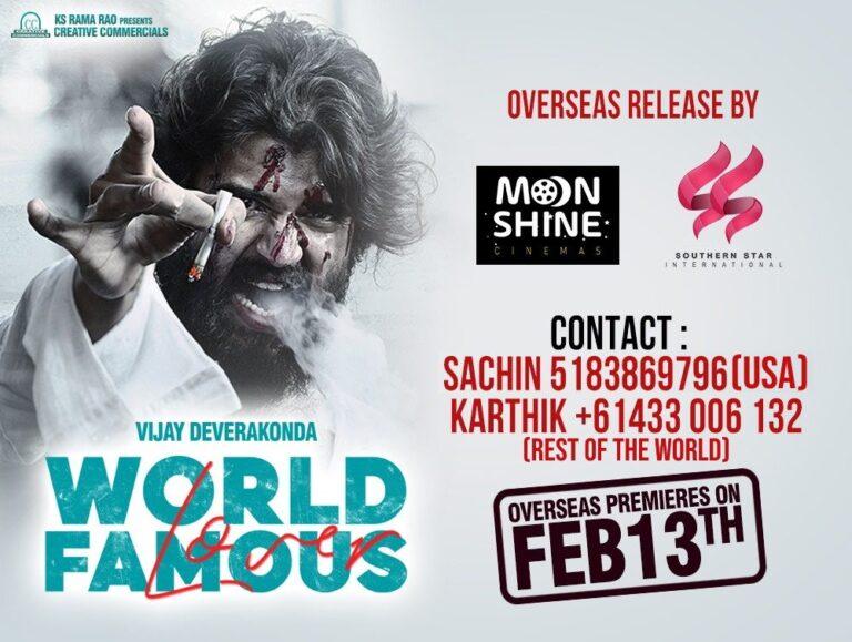 World Famous Lover Overseas release by Moonshine Cinemas