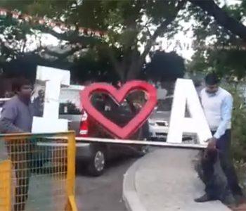 I Love Amaravati' removed at AP Bhavan
