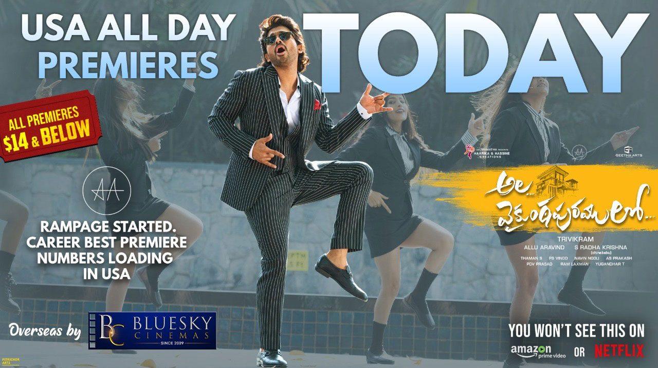 “ Ala Vaikunthapurramuloo USA Premiers Today”