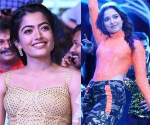 Rashmika, Tamannaah at Sarileru Neekevvaru Pre-Release Event