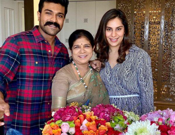  Ram Charan Celebrates His Mother Surekha Konidela Birthday -