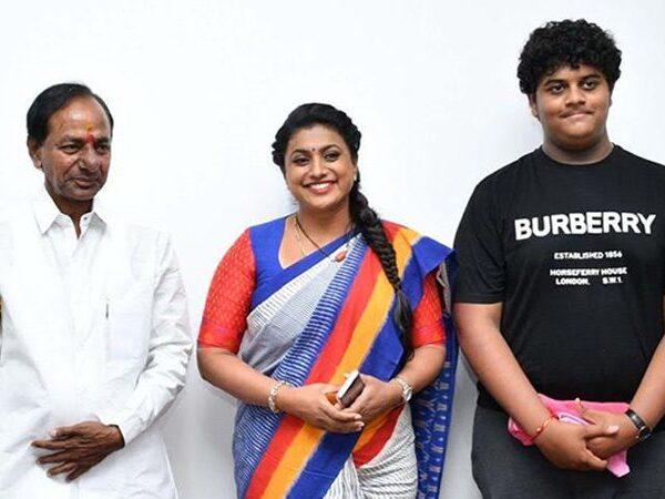Roja Meets KCR on his birthday