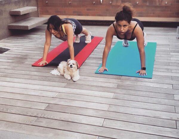 Actress-Neha-Sharma-Planking-on-the-Roof