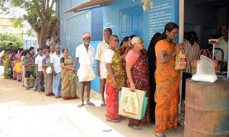 Ques at ration Shop in andhra Pradesh