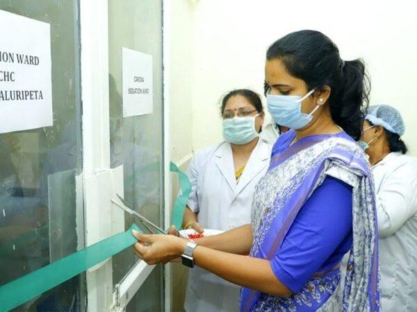 YSRCP Ministers ribbon cutting for isolation wards
