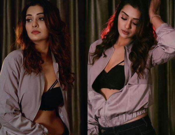 Payal Rajput -Hot in Black Bra