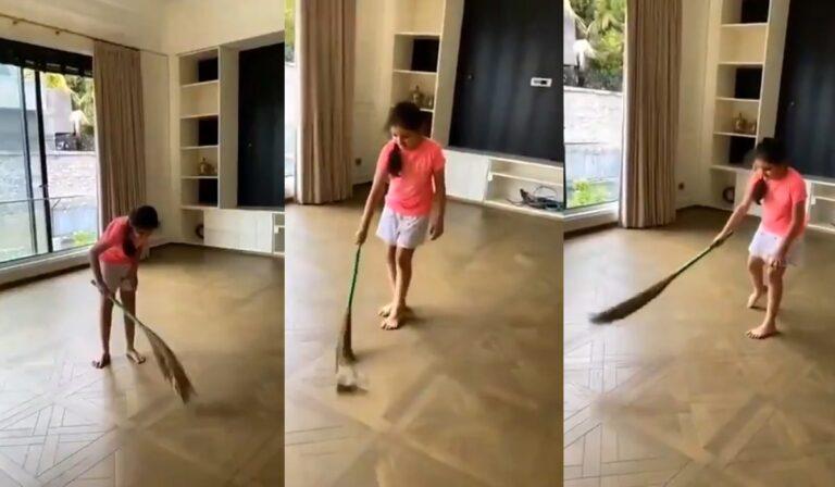 Mahesh Babu's Daughter SitaraTurns Sweeping into Fun Time