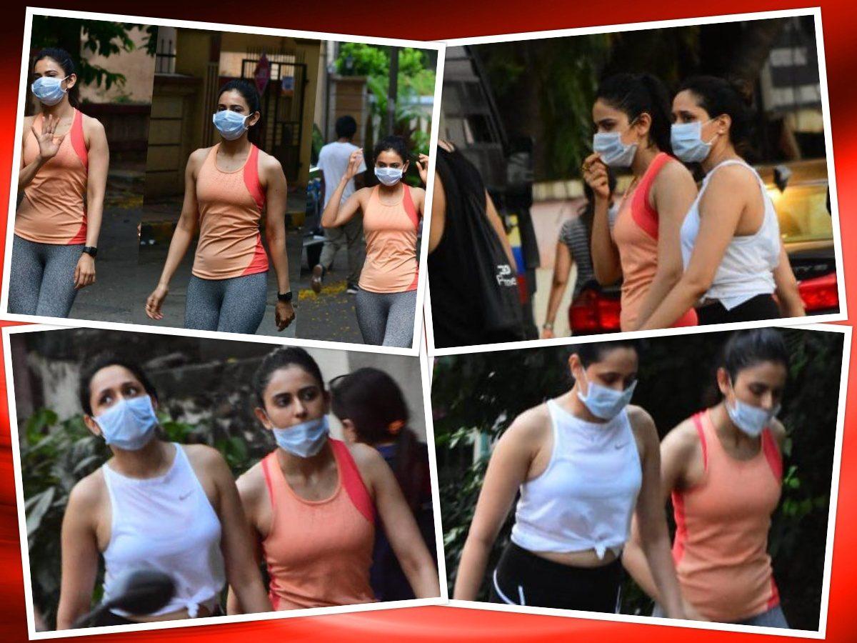 Two Telugu Actresses Snapped on Streets Together