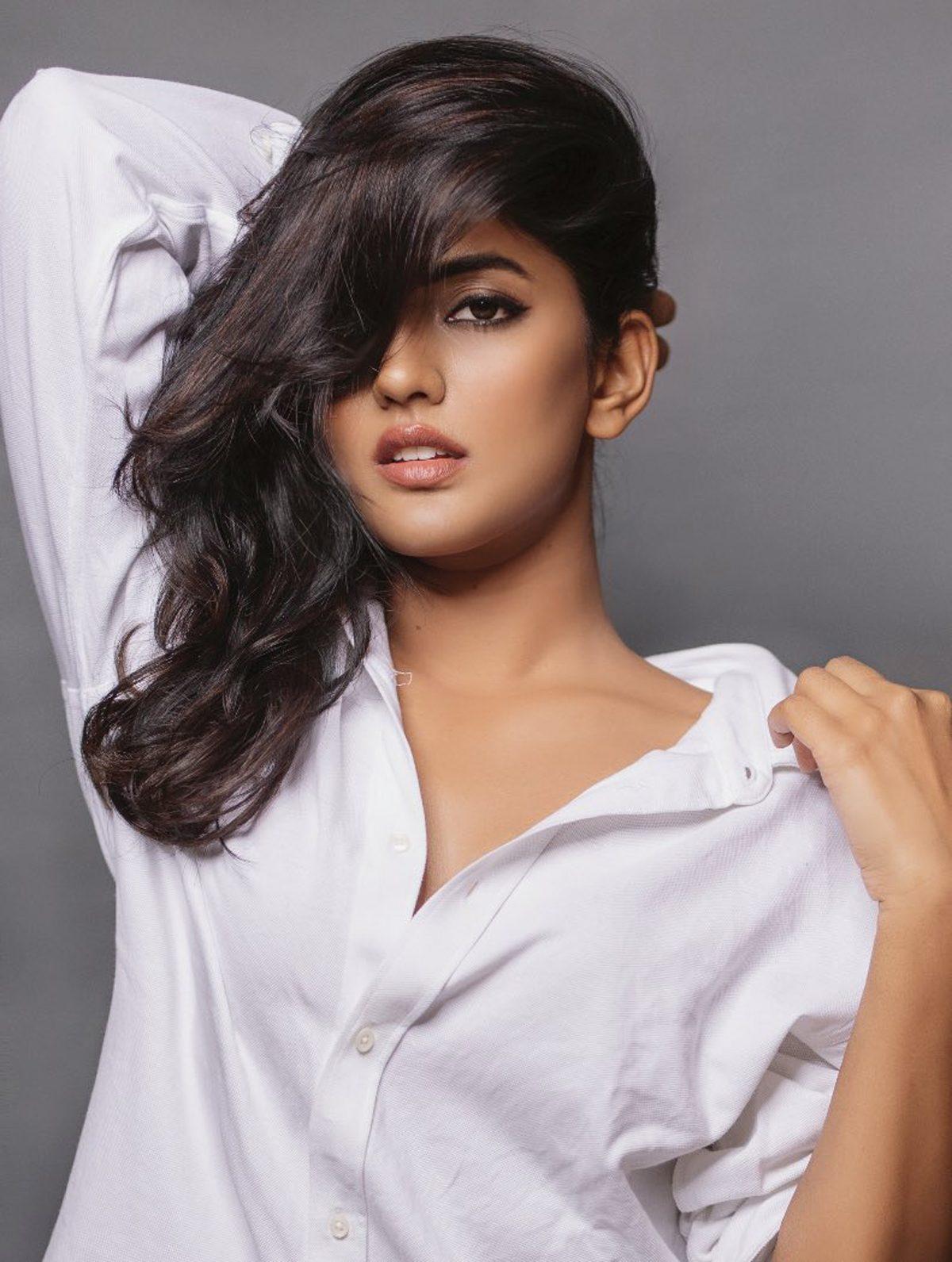 eesha Rebba Hot White shirt