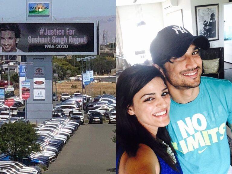 sushanth Singh Rajput Billboard California- Shwetha Singh