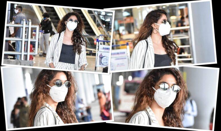 Keerthy Suresh at Hyderabad Airport