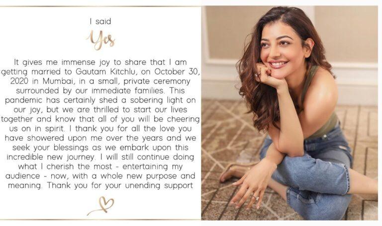 Kajal Aggarwal Wedding on 30th October 2020