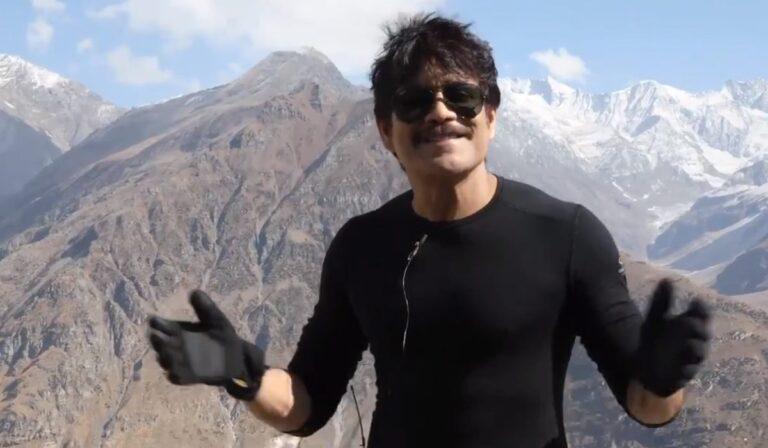 Nagarjuna Akkineni - at himalayas for wild dog movie shoot