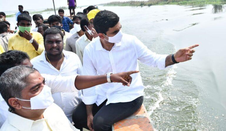Nara lokesh escaped from accident