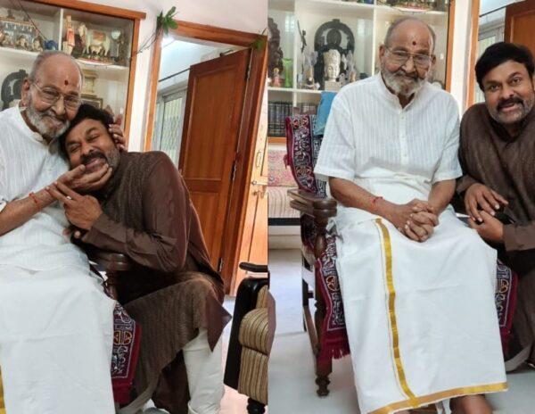 The pictures clicked during the occasion are heart-warming as Chiranjeevi sits at Vishwanath's feet and the latter is seen hugging him with a lot of affection in his eyes. Memorable pics and a gesture that would make the future generations cherish the relationship between a guru and sishya. 