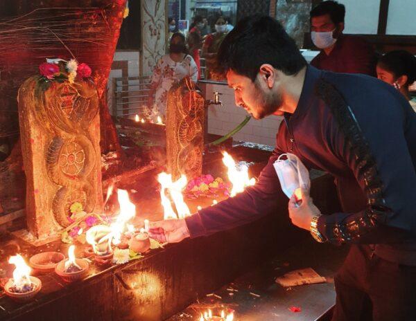Nikhil Siddharth's Goes Spritual Lighting 365 Lamps 