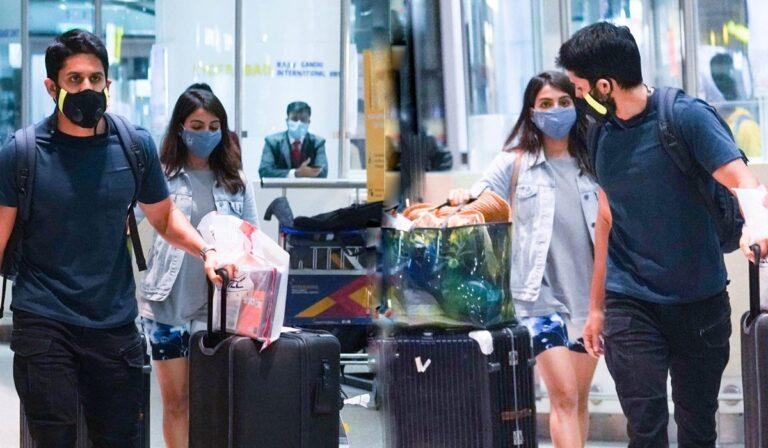 Samantha Akkineni - Naga Chaitanya At Airport