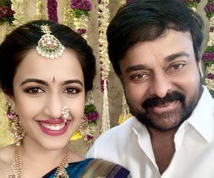 Chiranjeevi, Ram Charan, Allu Arjun, Varun Tej at Niharika Konidela Pre Wedding Stills