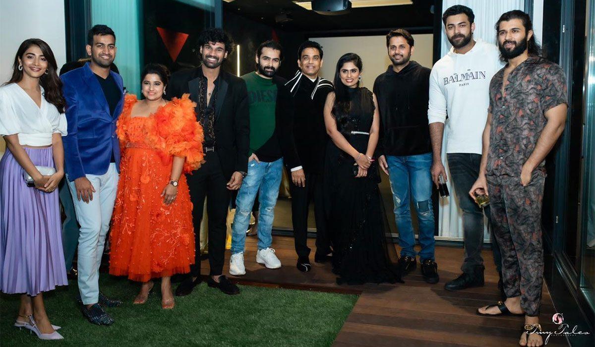 Deverakonda Spotted With Drink Glass in Hand in Party Pics