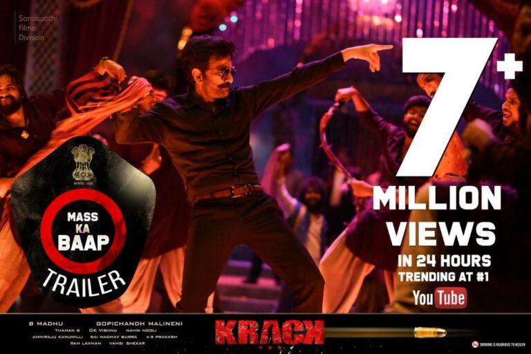 Krack Rakes Up Record Views For Ravi Teja