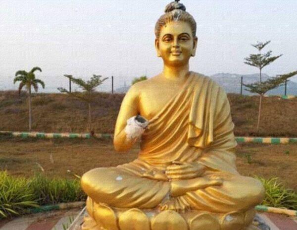 Tekkali Gautam Buddha hand broken
