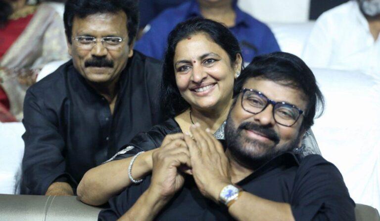 Chiranjeevi's Open Admiration for Her, Brushes Her Cheek Lovingly