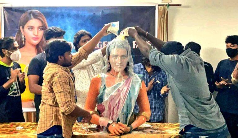 Nidhhi Agerwal fans palabhishekam