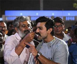 RamCharan Celebrates His Birthday at RRR Movie Sets