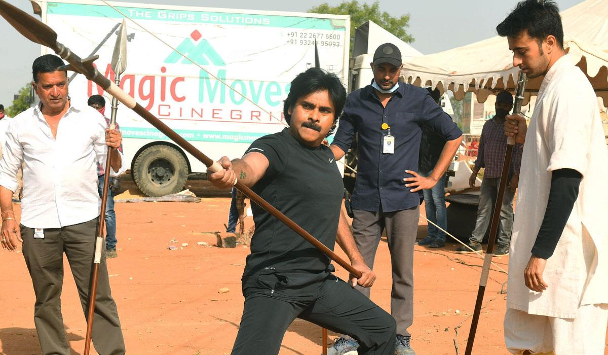 Pawan Kalyan practicing martial arts for Hari Hara Veera Mallu